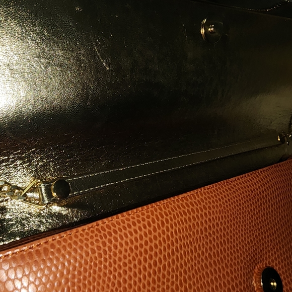 Timothy Hitsman Bag, Vintage, EUC, Snakeskin pattern, Gold Trim,Made in Spain - Picture 10 of 15